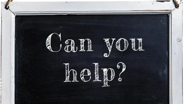 Can you help? on a blackboard