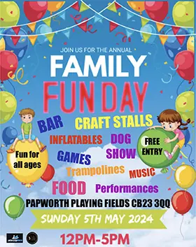 Papworth Family Funday flyer